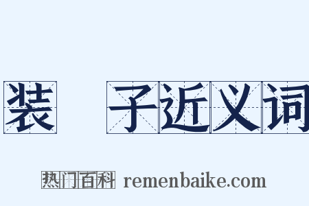 装殻子近义词是什么意思的图片